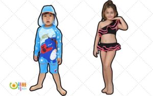 sun protective kids swimwear